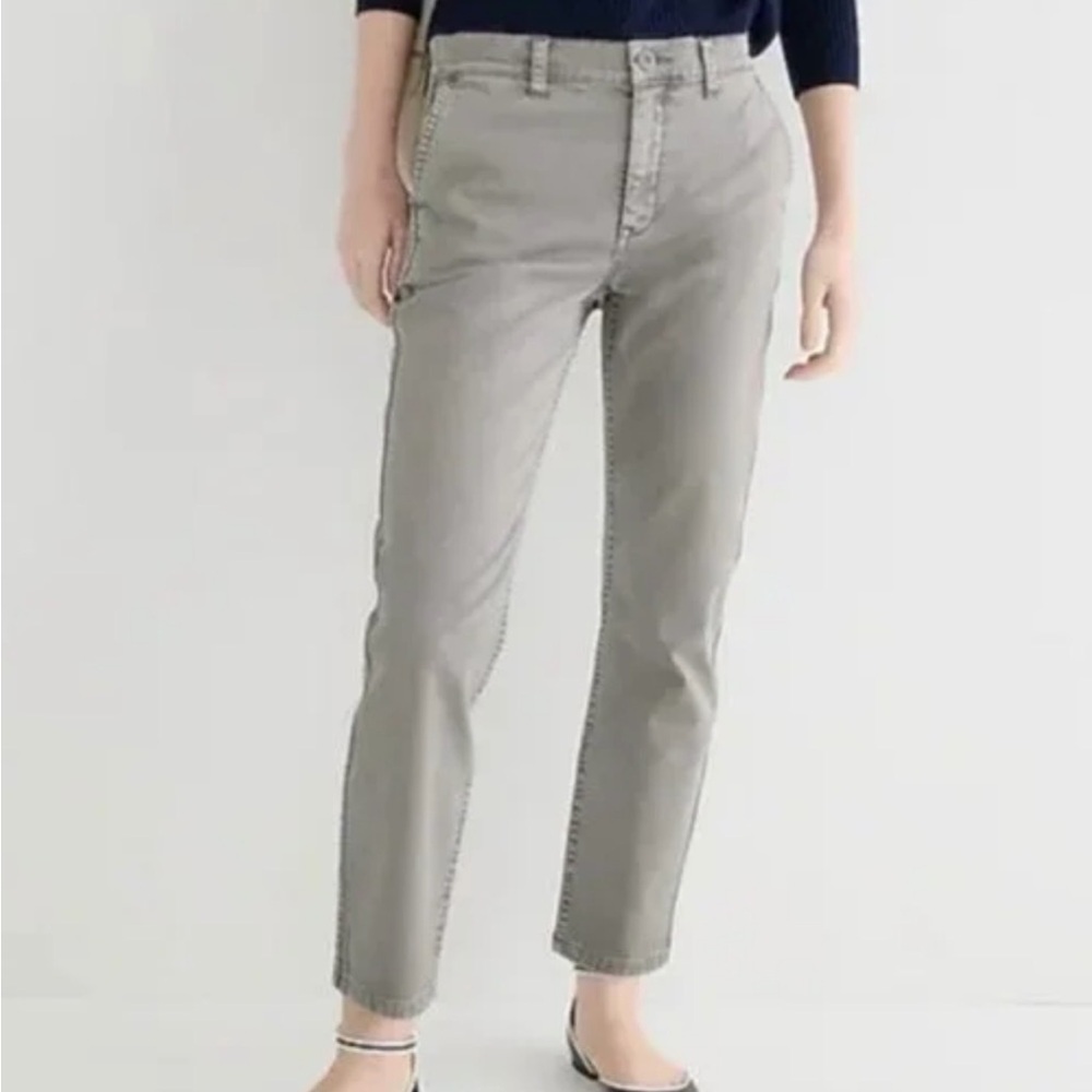 J. Crew Women's Light Gray Straight Leg Chino Size 27